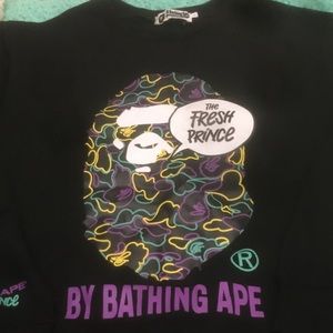 Bape x fresh prince crewneck